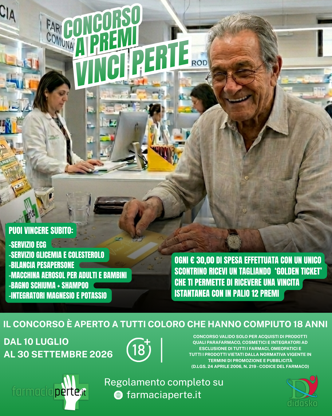 Partecipa all’instant Win “VinciPerTe” in farmacia